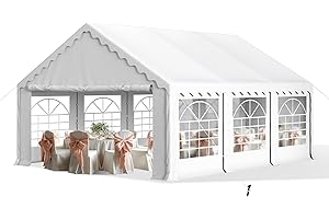 Sophia & William Tents for Parties Party Tent 16x20 ft, Outdoor Canopy Carpas para Fiestas Heavy Duty, Large Waterproof Patio Event Wedding Tent White with Sidewalls Walls for Backyard
