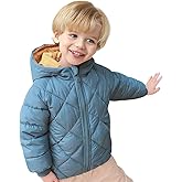 Curipeer Kids Winter Jacket Front Zip Warm Snow Wear Toddler Outer Clothing 2-8T