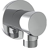 Aquaiaw Wall Supply Elbow with O-Ring Flange, Tapered 1/2 NPT Female Inlet, Solid Brass Wall Union, Round Water Supply Elbow,