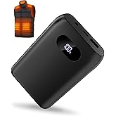 Modefi Heated Vest Battery Pack 20000mAh 7.4V, Rechargeable Battery Pack for Heated Vest Power Bank for Heated Jacket with 4.0 mm DC/USB Output LED Screen