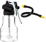 QWORK 2 Pack 250ml Transparent Oil Can with Rigid & Flexible Spouts view 2