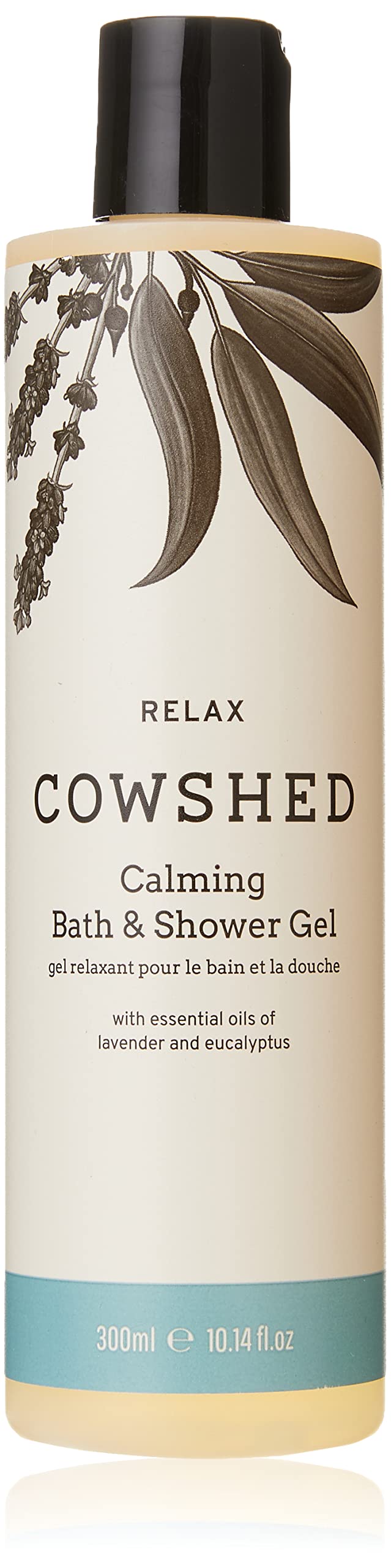 Cowshed Bath & Shower Gel 300ml | Relax Calming Body Wash for Women & Men | Natural Body Wash, No Parabens | Hydrating Vegan Shower Gel with Lavender and Eucalyptus Essential Oils