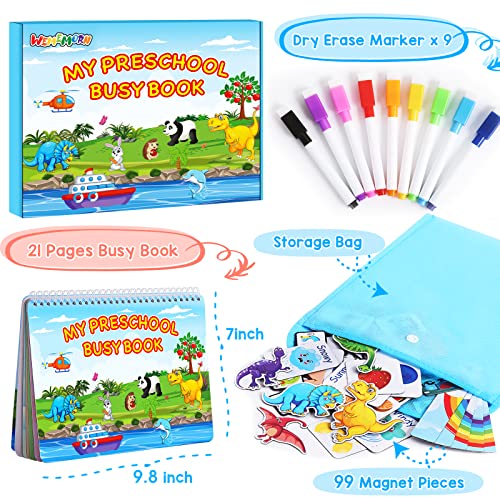 Montessori Preschool Busy Book for Toddlers Age 3 4 Years Old