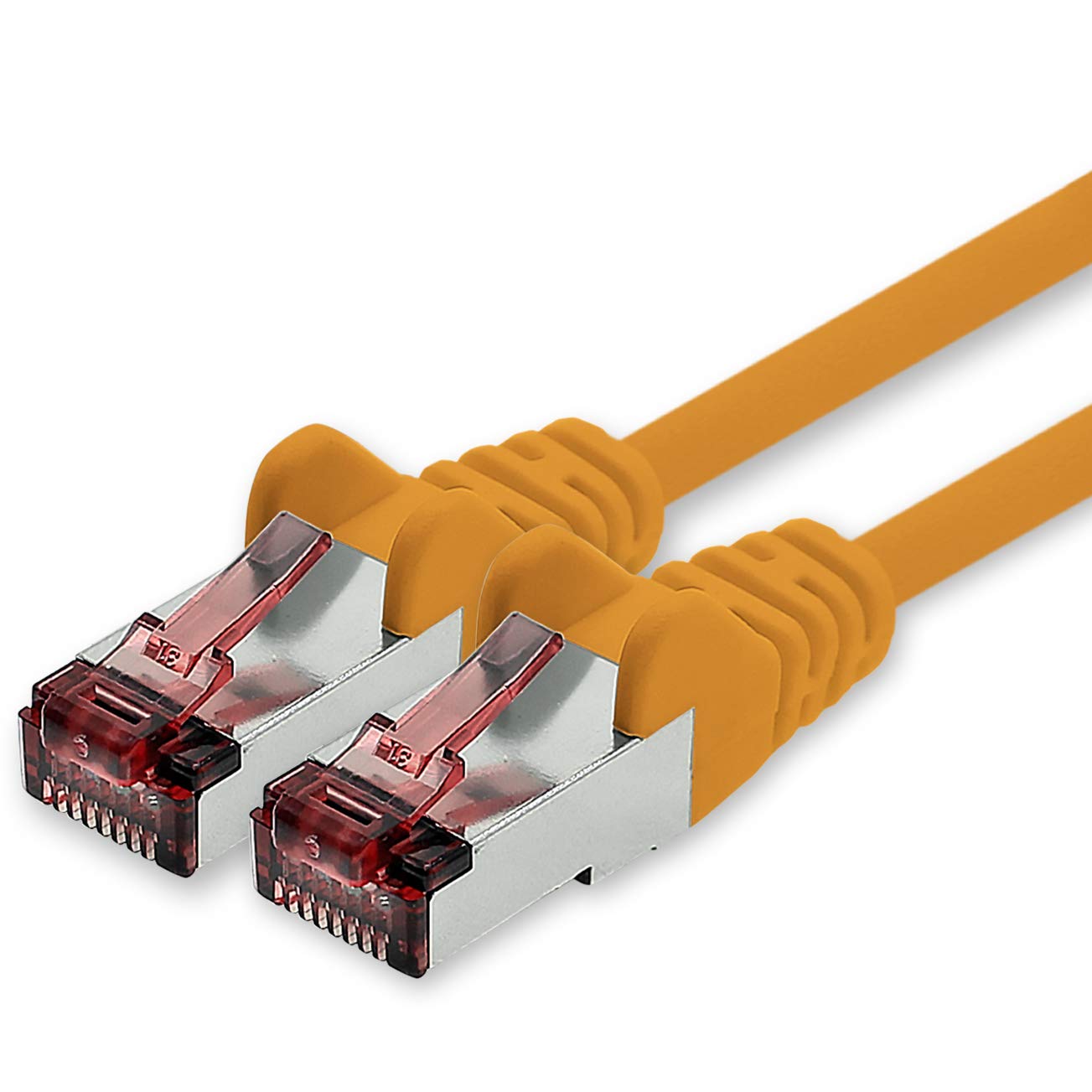 freiwerk Network cable Cat.6 0.5m orange - 1 x Ethernet cable Lankabel Cat6 Lan network cable Sftp Pimf patch cable 1000 Mbit s