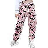 SANGTREE Girls & Womens Printing Cargo Jogger Pants,6 Years - Women 2XL