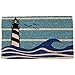 Entryways Lighthouse Handmade, Hand-Stenciled, All-Natural Coconut Fiber Coir Doormat 18