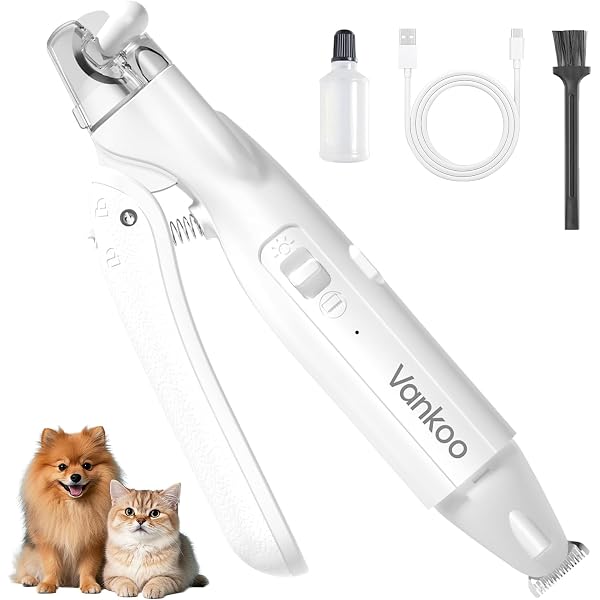 Coupe-griffes Pour Chien Avec Lime Et Lumière - Grinder Rechargeable USB, Silencieux, Avec Protège-griffes (Rose)