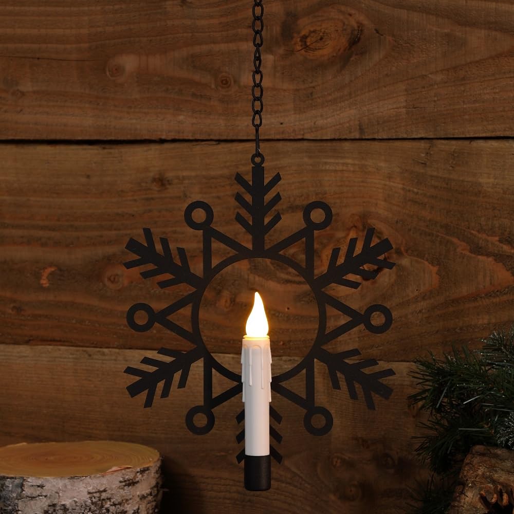 NOMA Hanging Snowflake Light, Black, 29 cm (Pack of 1)