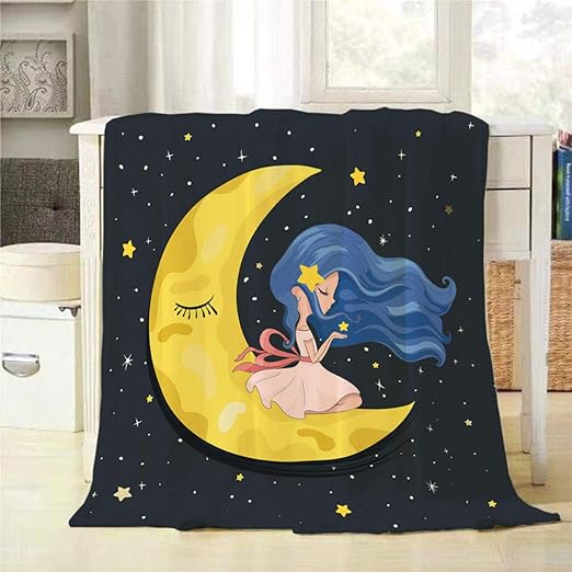 Amazon Com Mugod Fairy Girl Throw Blanket Romantic Cute Cartoon