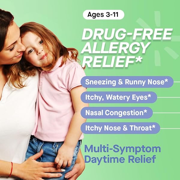 GENEXA KIDS ALLERGY CARE | DRUG FREE, NON-DROWSY CHILDREN’S ALLERGY & DECONGESTANT REMEDY | VEGAN & NON-GMO | HOMEOPATHIC RELIEF MADE CLEAN | ORGANIC ACAI BERRY FLAVOR | 60 CHEWABLE TABLETS AGES 3-11