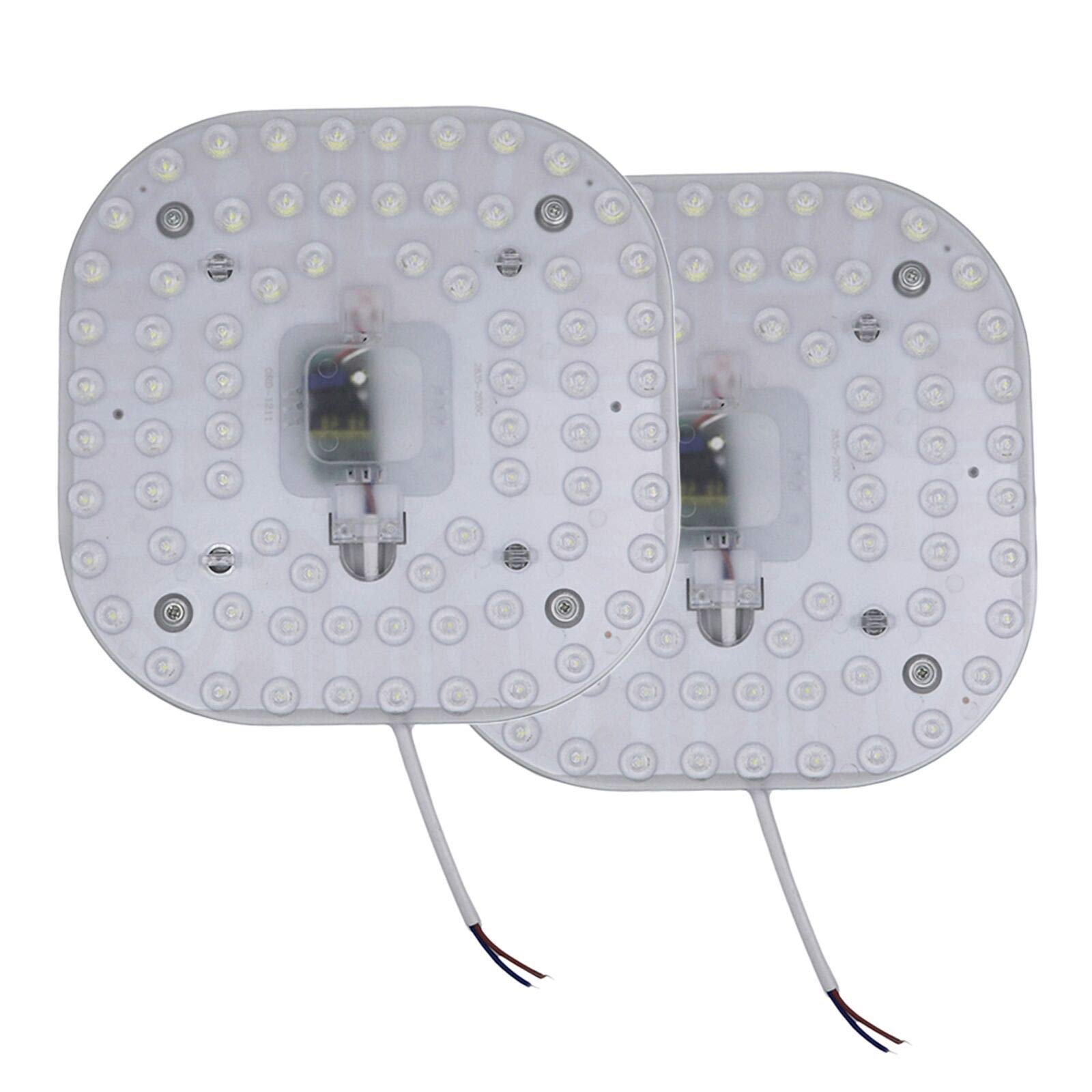 ZFQ 36W LED Ceiling Panel Light Module Lamp Board, Ceiling Conversion Kit with Magnet, LED Module, AC 165-265V, 8.3 Inch, 6500K Cool White, Non-dimmable, 2-Pack