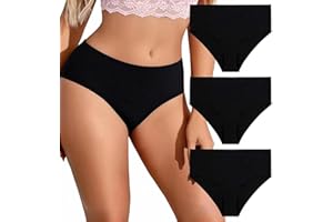 Women's Seamless 3 Pack Hipster Underwear Middle Rise Solid Panties Soft Stretch Bikini Underwears Daily Outfit