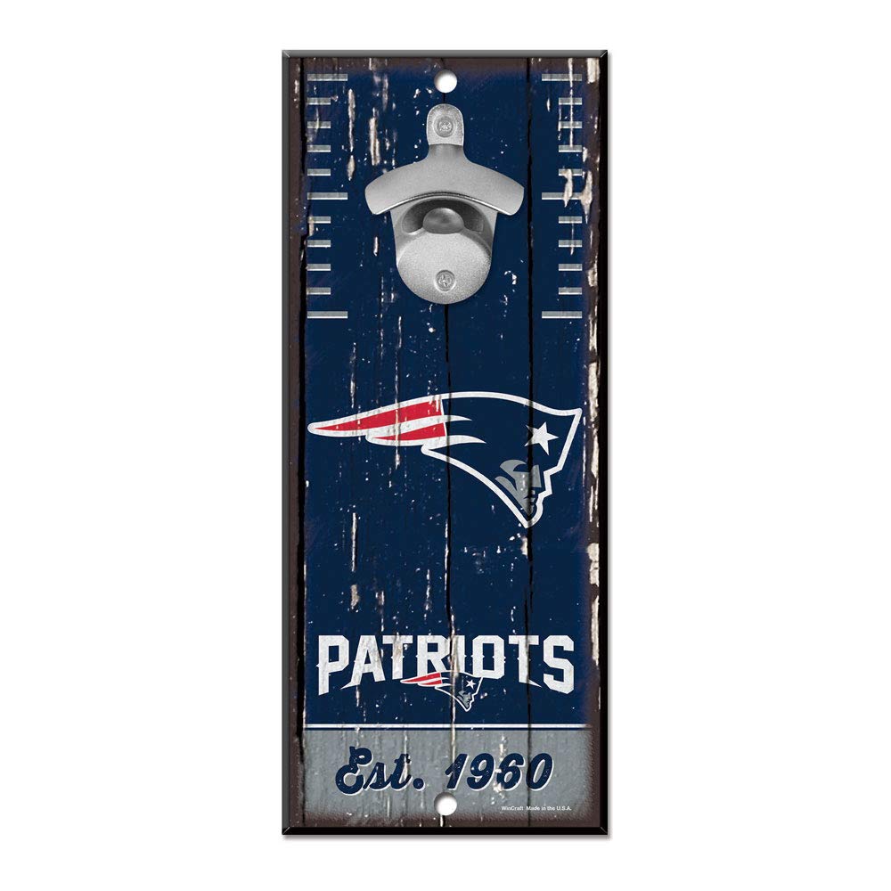 WinCraft New England Patriots NFL Bottle Opener Sign — image 1