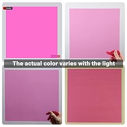 Enoin 2 Pack 12x16 Inches Pink Translucent