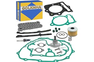 400EX Cam Timing Chain & Guides & Tensioner & Complete Gasket 1996-2014 Compatible with Honda TRX400EX TRX400X XR400 XR400R OEM# 14620-KCY-670 14511-KCY-670