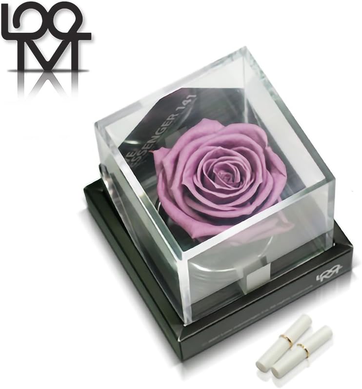 Love Messenger 141 Preserved Never-Wilting Eternal Everlasting Forever Flower Rose (Lavender)