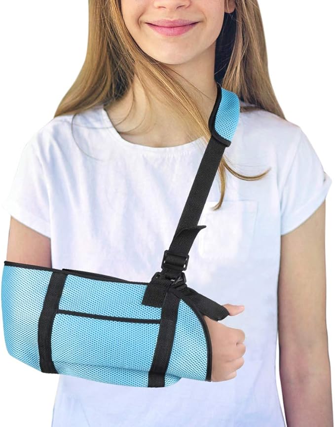 Arm Sling with Thumb and Shoulder Sling, Breathable Mesh Medical Sling