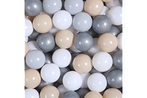 Realhaha Ball Pit Balls 100 Play Balls Plastic Balls for Baby Girls Toddlers Kids Play Tent Pool Playhouse Playpen Party Decoration 2.2 2.36 2.75 Inch