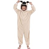 WAFUNNE Animal Onesie Costume for Kids Child Boys Girls Womens Mens Cosplay Halloween Dog Shar Pei