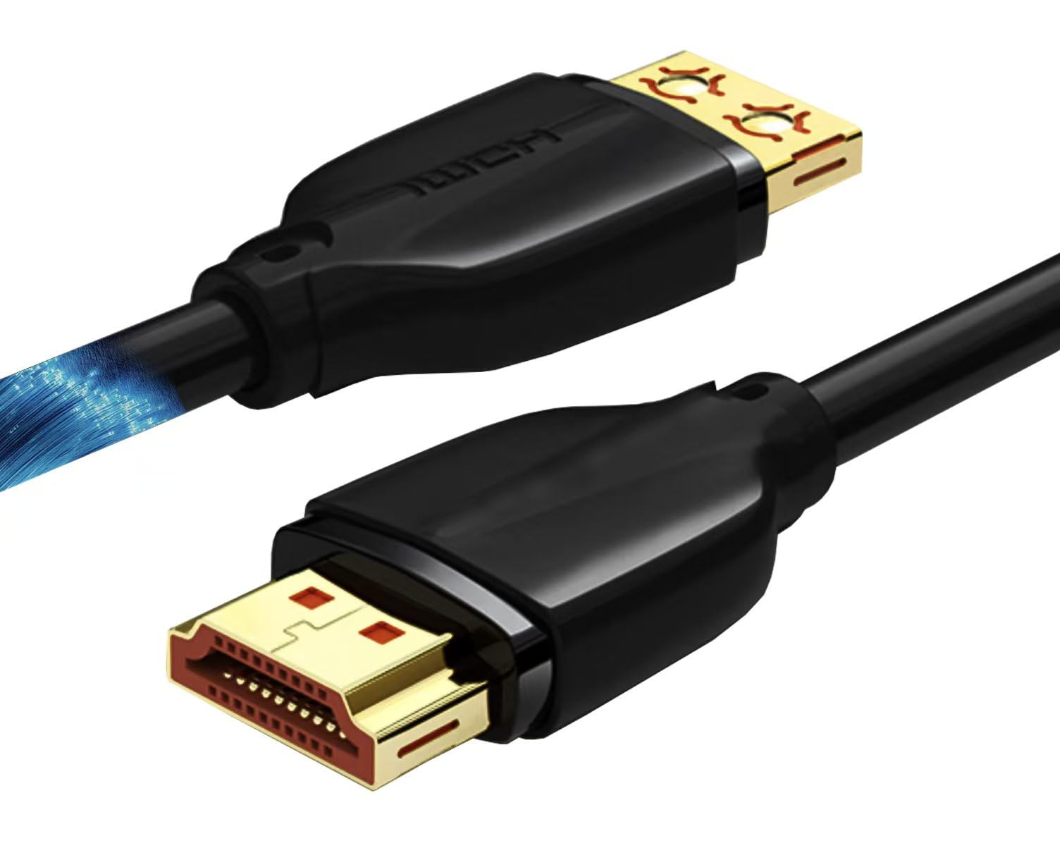 Elfcam® - 5m 8K Ultra HD HDMI2.1 High Speed Cable, Male to Male Supporting 3D Formats and with Ethernet and 4K/120FPS 8K/60FPS Support Black 5m