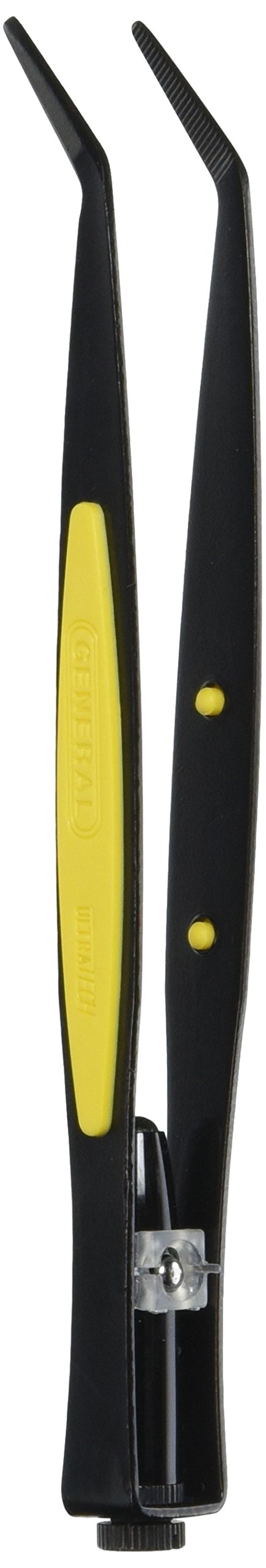 General Tools 70408 Bent Tip Lighted Tweezers