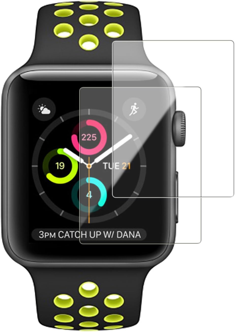 Apple Watch 38mm Screen Protector (Series 1/Series 2/Series 3),SMAPP Ultra HD Premium Screen Protector for Apple Watch/Explosion-Proof/Anti-Bubble (2-Pack) (38mm)