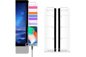 KAQISIMILA 2 Pcs Office Memo Holders Computer Monitor Memo Board (Left & Right) - Acrylic Monitor Side Panel Screen Memo Board,Multifunction Transparent Desktop Memo Board Suitable for Home, Office and Desktop