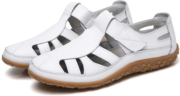 white soft leather flat shoes