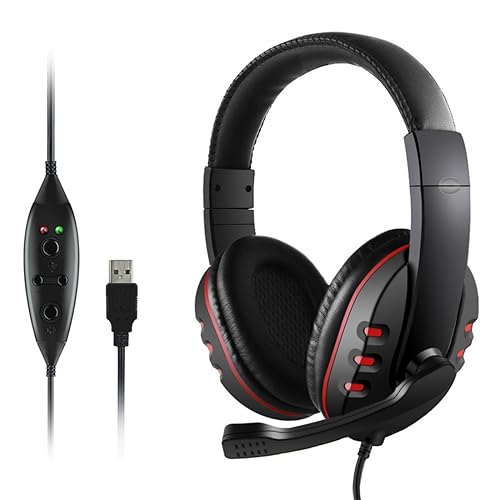 USB Wired Gaming Headsets, JAMSWALL Gaming Headphones with Noise