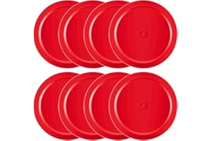 TIESOME 8 PCS Air Hockey Pucks, 2.5" Professional Air Hockey Puck Set Durable Pucks for Large Tables Best Air Hockey Accessories for Game Tables Equipment Accessories