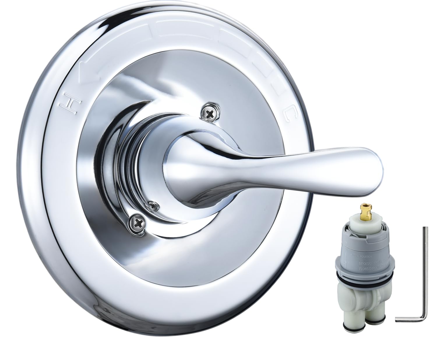 Photo 1 of ************MISSING PARTS- FOR PARTS ONLY**************
T13020 Chrome Replacement for Delta Classic 13/14 Series Single-Function Handle Trim Kit,Fit for Delta Shower Rough-in Valve R10000 Series (RP46074 Cartridge Included)