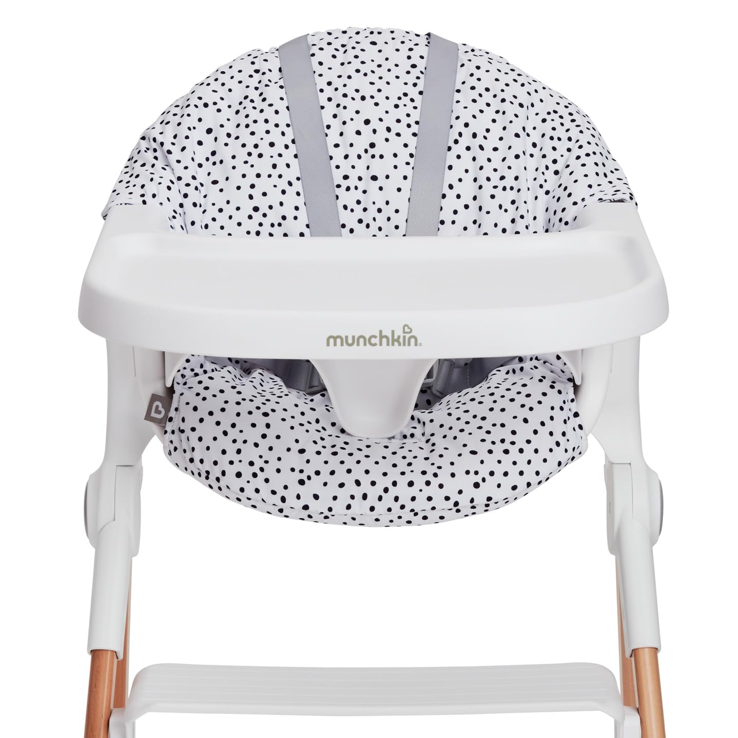 Photo 1 of Munchkin Early Feeding Support Cushion for Float High Chair - Reversible, Machine Washable, Modern Design, Perfect for Starting Solids, Black/White