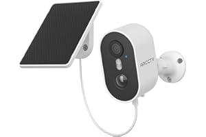 ARCCTV Security Camera Wireless Outdoor, 4MP Recharge Battery Powered WiFi Camera with Solar Panel, Motion Detection, Color Night Vision, 2-Way-Audio, 2.4G/5G Dual Band WiFi
