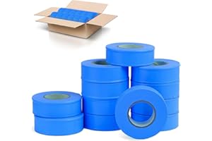 AdirPro 12 Pack Fluorescent Flagging Tape - Multipurpose Neon Marking Tape - Great Visual Labeling & Tagging for Home & Workplace Use (Fluorescent Blue, 150 feet)