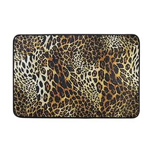 COOSUN de Piel de Leopardo Fondo Felpudo, Way Entrada Interior Exterior