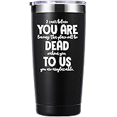 momocici You Are Dead To Us 20 OZ Tumbler.Coworker Leaving Going Away Farewell Gifts.New Job Goodbye Good Luck Thank You Birthday Christmas Gifts For Coworkers Men Women Boss Friends(Black)