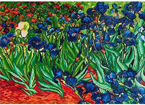 24x34cm 5D DIY Full Square Drill Diamond Painting Embroidery Iris Flower & Van Gogh Cross Stitch Rhinestone Mosaic Home Decor