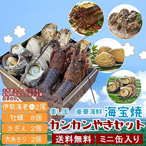 Amazon 美し国 豪華 海鮮 海宝焼 伊勢海老 小2尾 鳥羽産 牡蠣 8個 さざえ 2個 大あさり 2個 牡蠣ナイフ 片手用軍手付 カンカン焼き ミニ缶入 伊勢鳥羽志摩特産横丁 エビ 通販 Amazon 美し国 豪華 海鮮 海宝焼 伊勢海老 小2尾 鳥羽産 牡蠣 8個 さざえ 2個 大あさり 2個 牡蠣ナイフ 片手用軍手付 カンカン焼き ミニ缶入 伊勢鳥羽志摩特産横丁 エビ 通販