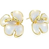 14k Gold Flower Earrings For Women 925 Sterling Silver Earrings Unique Statement Earrings Trendy Jewelry Gift