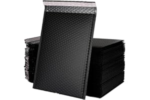 YARNOW Bubble Pouch 25Pcs Black Shockproof Packaging Bags Foam Padding for Shipping and Home Use