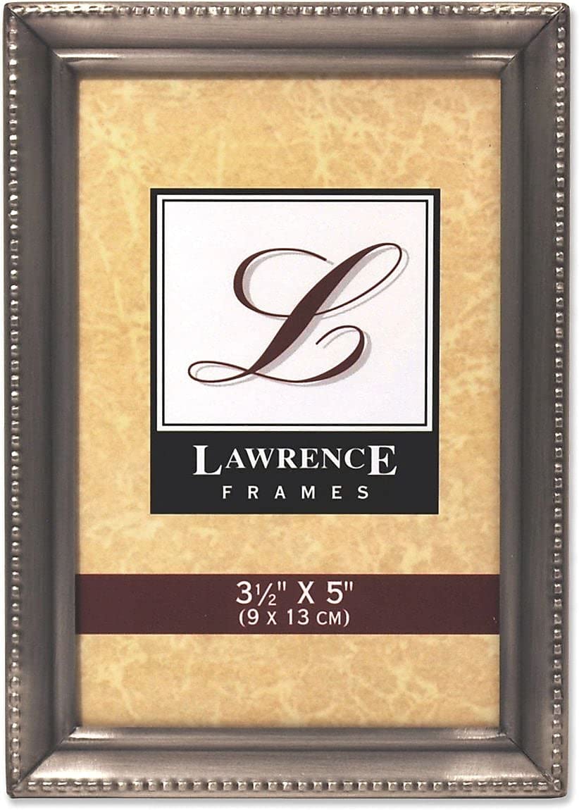 Lawrence Frames Bead Border Design, 3.5x5, Pewter — image 1