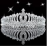 SudaTek Novelty Princess Tiara Sparkle Crystal Rhinestone Kid's Crown Birthday Glitter Tiara with Comb