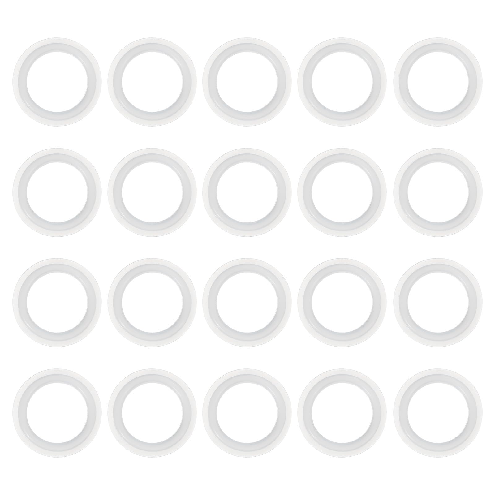 Photo 1 of PATIKIL 20pcs Tri Clamps Gasket, 34mm OD 19mm ID Sanitary TC Tri Clamps Gasket Tri Pipe Silicone Ferrule Washers Tube Fittings O Ring Seal Gaskets for Dairy Brewing Winery Equipment