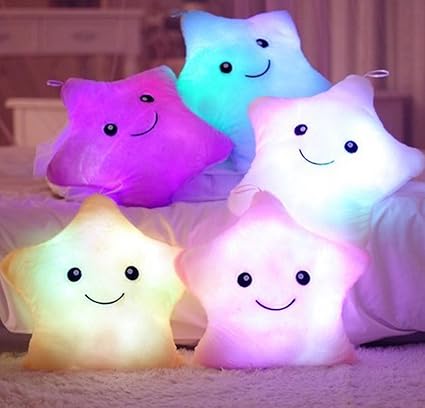 Maylai Led Pillow Star Shaped Glowing Led Night Light 7 Color