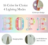 Vimlits Rainbow Light Up Letters 16 Colors LED Alphabet Sign Remote Wall Table view 4