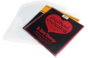 sdroceRyaM 50pcs 7 Inches Vinyl Record Outer Sleeves Clear Anti- Static EP Album Covers Outer Sleeves Protector for 7-inch 45 RPM Record Collection Protection
