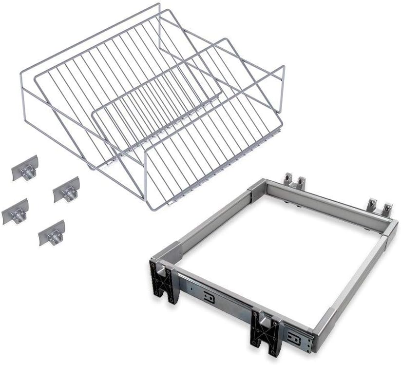 Keeper Emuca 900 mm Modular Slide and Shoe Rack Kit - Matt Anodised Finish