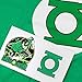 Popfunk Youth Green Lantern Logo T-Shirt for Boys & Stickers (Medium, Kelly Green)