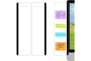 TESDLUY 2PCS Computer Monitor Memo Board, Transparent Computer Monitor Side, Monitor Memo Board Computer Monitor Sticky Note Holder, Office Desk Accessories