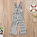 Toddler Kids Baby Girl Stripes Bell-Bottom Jumpsuit Romper Overalls Pants Outfits (Black, 6-12M)